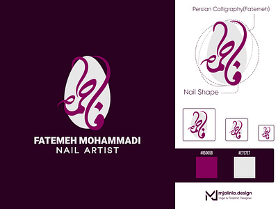 Logo Design for Fatemeh Mohammadi art branding design graphic design illustration logo logo design nail ui ux vector