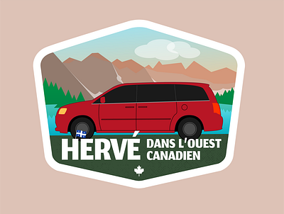 Roadtrip illustration canada dodge grandcaravan illustration illustrator logo roadtrip sticker stickers van vanlife