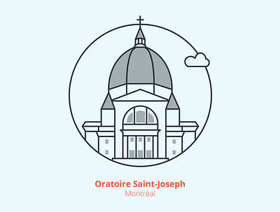 Oratoire Saint-Joseph, Montréal canada illustration illustrator montréal quebec vector