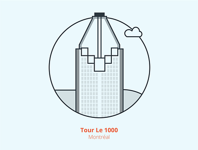 Tour Le 1000, Montréal canada illustration illustrator montréal quebec vector