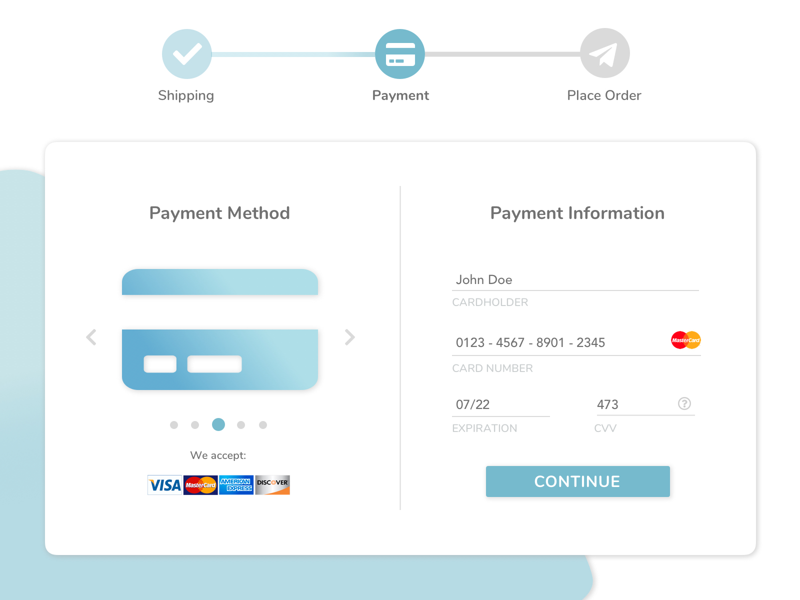 UI Daily Challenge 2 Payment Page by Ariella Cohen on Dribbble