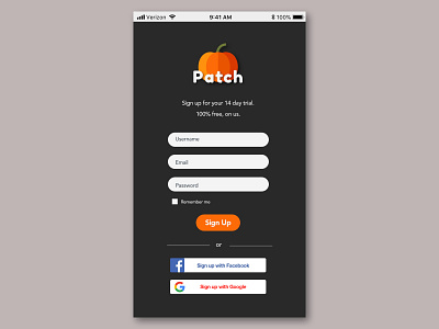 UI Daily Challenge 001 Sign Up