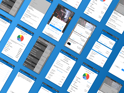 Fictional screens for Chase mobile app bank app material design mobile design
