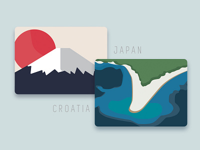 Landmark Illustration city illustration croatia flat illustration japan vector