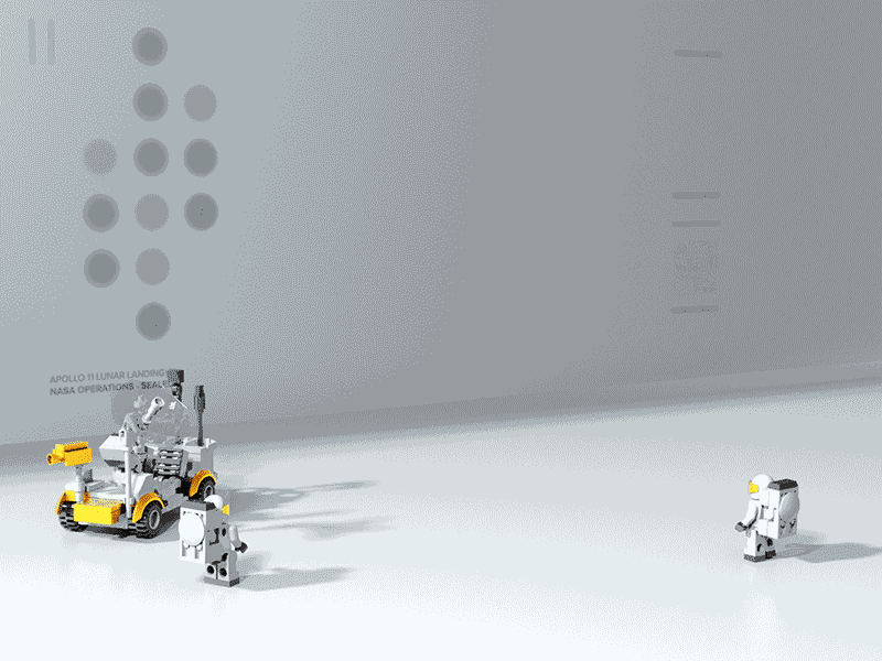 LEGO Lunar Lander 11 3d apollo astronaut bricks buggy c4d challenge daily design fracture glossy gold lander lego loop lunar octane rover space