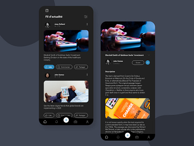 Redesign Linkedin Mobile App | Dark mode