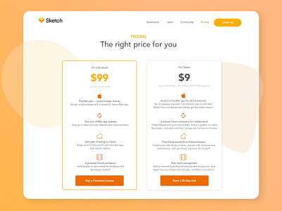 Pricing Table - Sketch Page app atomic design brand design branding branding design concept minimal price price table redesign redesign concept sketch sketchapp ui ui design ui design inspiration ui inspiration ux design website white ui