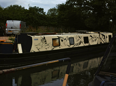 The Message - Boat Painting bird bird art boat art boat painting boats character characterart flute illustration illustrator lineart monochrome music nature signpainter signpainting streetart streetartist uk