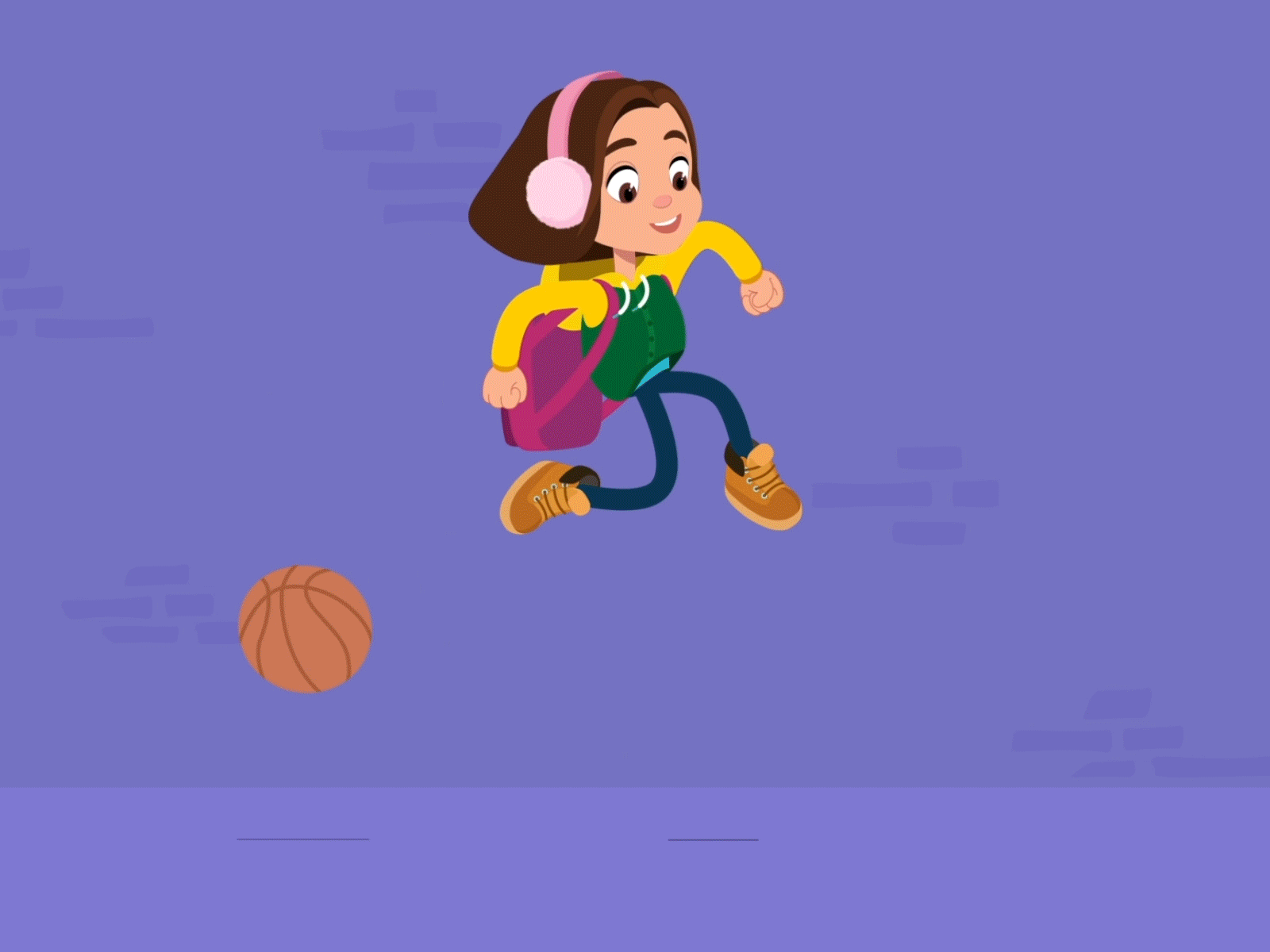 Girl Character Jump Animation 2d animation after affects aftereffects animation ball design designs gif girl girl character girl illustration illustration jump jumping loop motion motion graphics