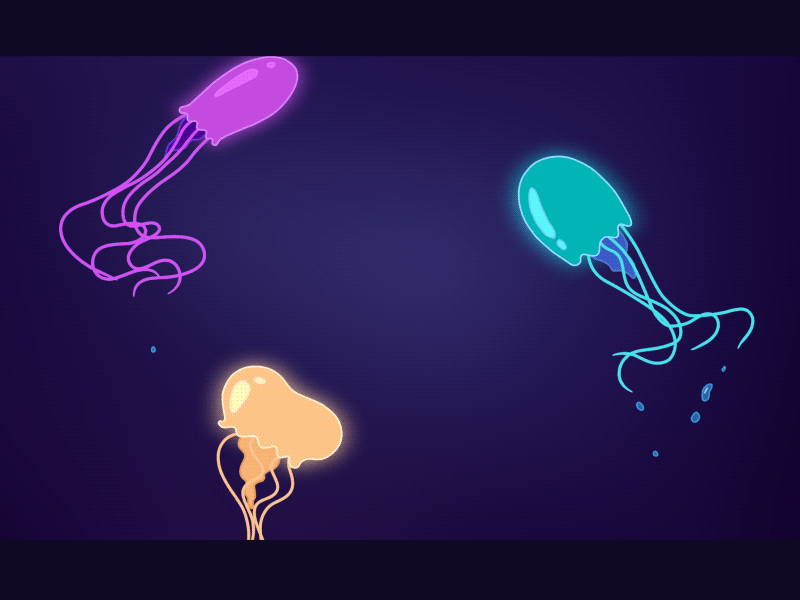 Jellyfish 2d animation animal animation design frame by frame fx gif illustration jellyfish loop motion motion graphics ocean toon boom toonboom underwater