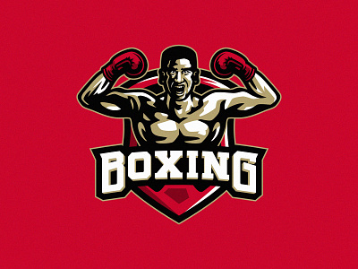 Boxing logo concept boxer character esport graphic design illustration logodesign sport vector