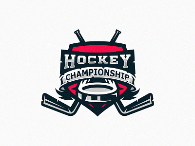 Hockey championship logo concept