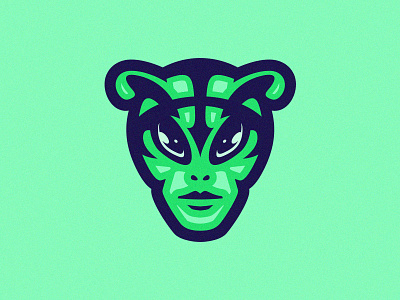 aliens basketball logo concept