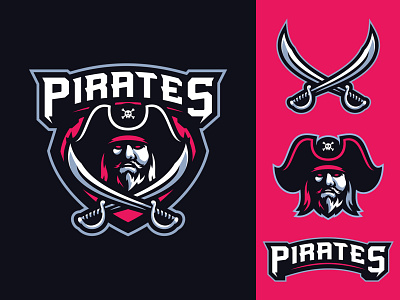 Pirates design bundle branding bundle character design designpack esport graphic design illustration logo logodesign mascots pirates vector