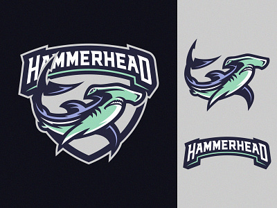 Hammerhead shark animallogo branding character esportlogo graphic design hammerhead illustration logodesign mascotlogo sea shark sportslogo vector
