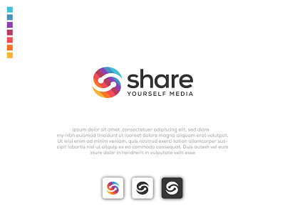 Share Yourself Media - Influence Talent Agency logo app app icon brand brand identity branding branding design business colorful conceptual dating logo mordern logo s letter logo