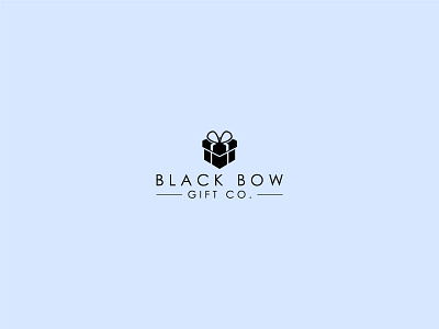Black Bow Gift Co. black bow black bow gift co. bow bow gift co. brand branding flat gift icon identity logo minimal