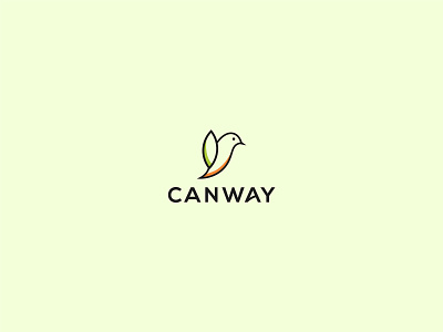 Canway bird bird icon bird logo brand branding canway character clean design flat identity logo minimal typography