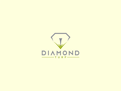 Diamond Turf branding diamond turf flat golf icon logo minimal turf typography