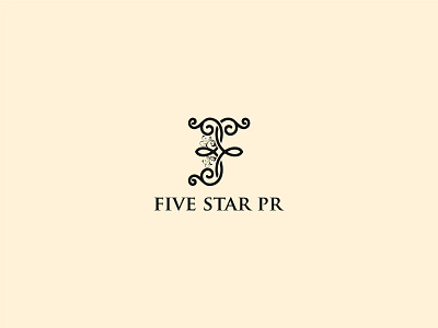Five Star Pr branding f logo five star pr logo luxurious