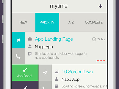 MyTime Client manager app client design flat interface iphone manager social ui ux