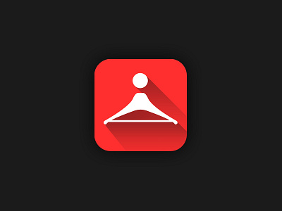 Icon design for fashion app app application china fashion flat icon interface ios iphone italy mac ootd portfolio project red shadow ui uk ux white