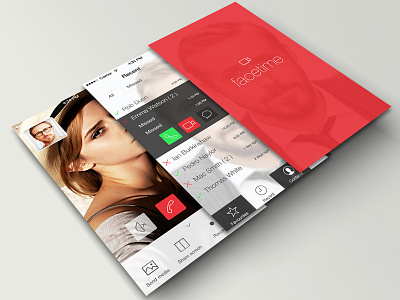 Facetime project is now on behance app application facetime interface ios iphone redesign ui ux
