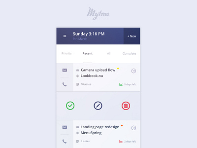 MyTime - Client Manager facelift app client diary interface iphone manager time ui ux