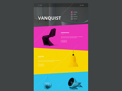 Vanquist interior design homepage clean homepage mac minimal shop ui ux web