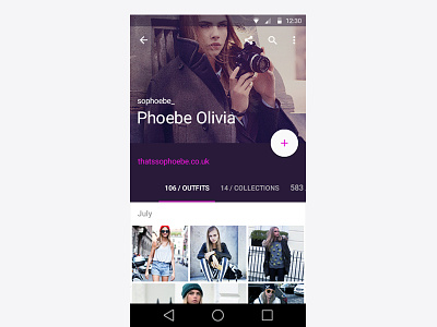Ootd Material Design android fashion guidelines l layout material design profile ui ux