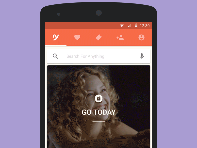YPlan Android Nav Exploration gesture transition material design pixate navigation yplan interaction animation ux ui