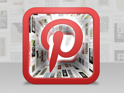 Pinterest iOS icon design app application colour gallery icon interface ios iphone mac photo pinterest red social soft texture tone ui ux