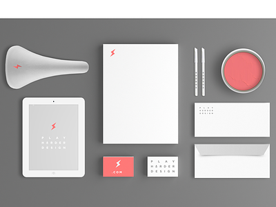 Phd Branding branding business card design grey harder identity ipad iphone letterhead logo paint play red saddle soft stationary texture