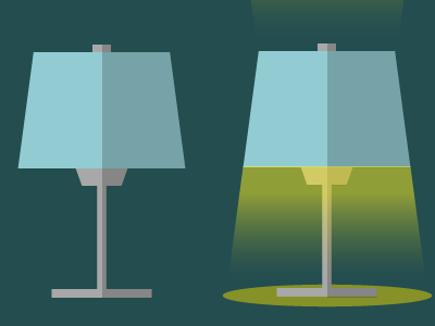Flat Lamp design illustrator