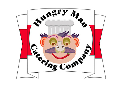 Hungry Man Catering design flat design illustrator logo tools vector