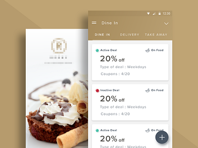Restaurant Deal Management Android app android app mobile restaurant ui design ux design