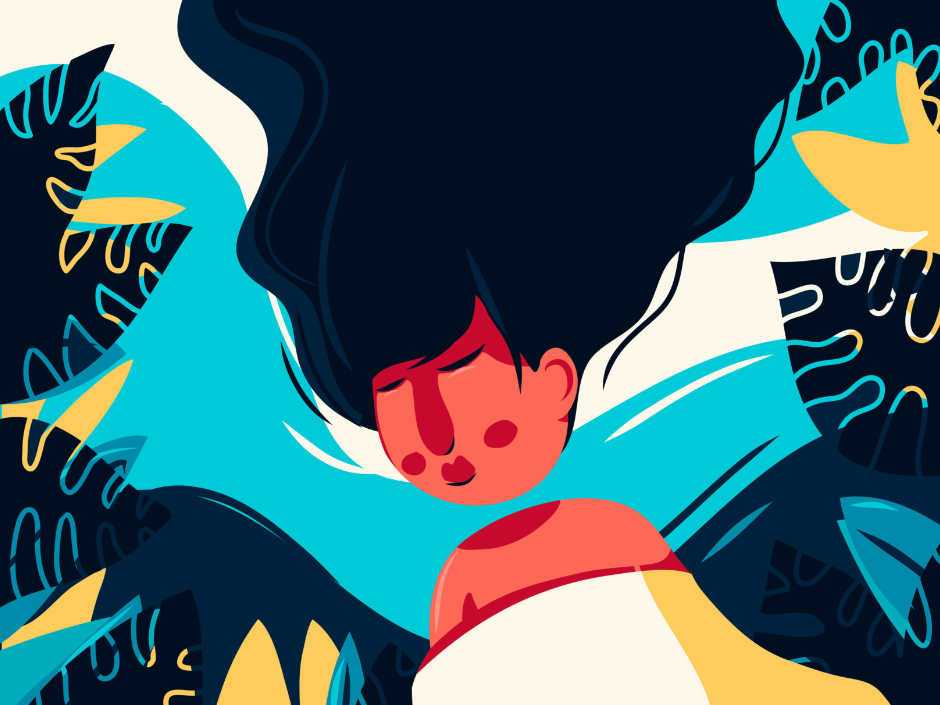 Falling Woman by Monfa on Dribbble