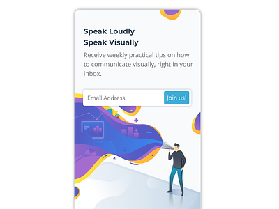 Speak Loudly, speak visually branding colors data visualization illustration loud uidesign visual