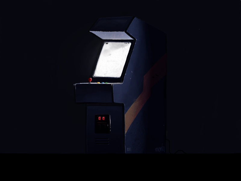Midnight adobefresco background painting vintage digital painting retro illustration