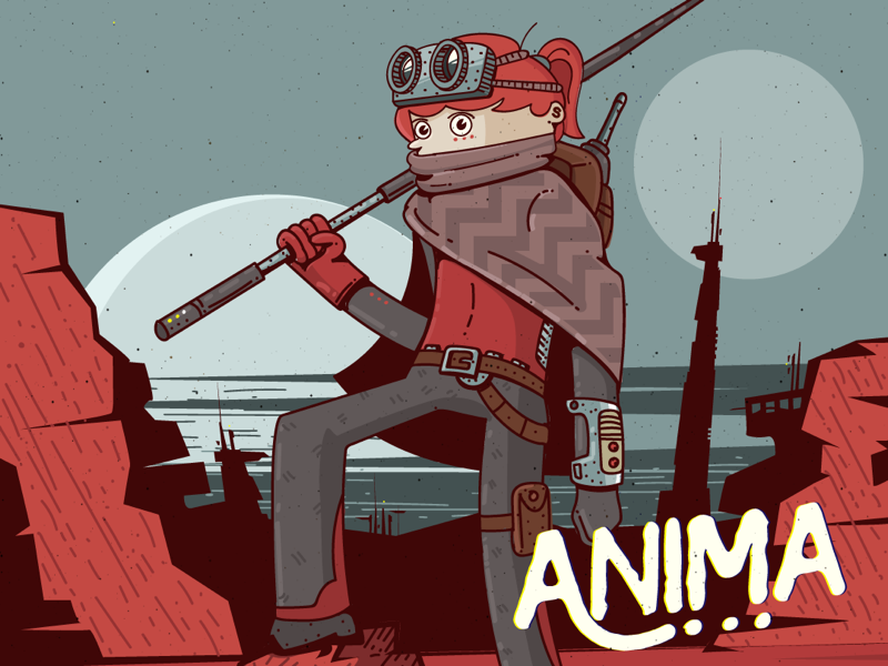 Anima main Character girl cartoon illustration woman red comic character