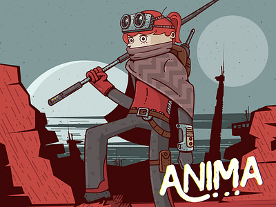 Anima main Character cartoon character comic girl illustration red woman