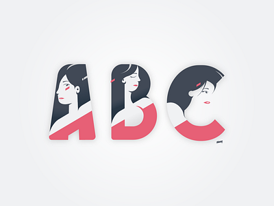 Typefaces abc character display eyes font design fonts girl hair letters lips type art type design typeface typogaphy woman