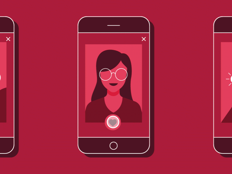 Scroll and Like animation gif illustration instagram like scroll ui ux