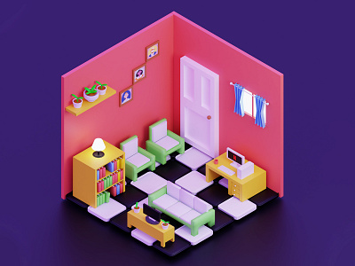 3d isometric illustration !!