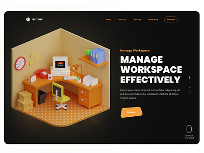 Landing Page - 3d Illustration