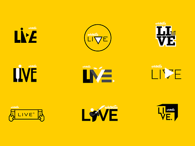 Cricbuzz Live logo options app brand identity branding cricket design live liveupdates logo scores sports typography vector versions