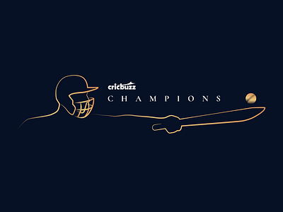 Cricbuzz Champions Logo app brand identity branding cricket graphic design illustration logo vector