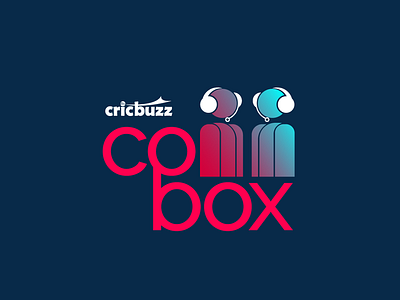 Cricbuzz Commbox brand identity branding cricket graphic design logo typography