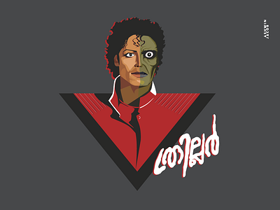 Michael digitalart illustration kingofpop malayalam michael jackson mj thriller typography