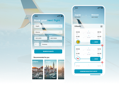 Flight Booking App Concept design app flight ui ux ux design uxui